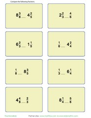 Comparing mixed fractions